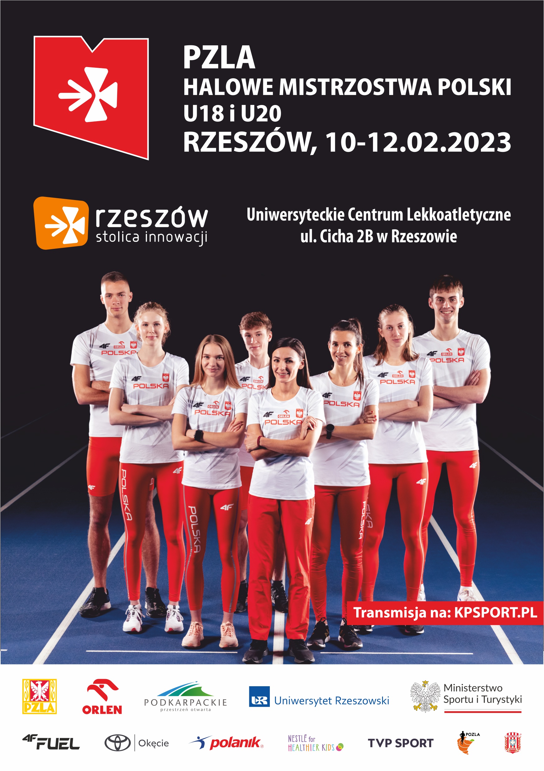 RUN RZESZÓW - reklama w folderze Orlen Cup Łódź 2023 PZLA Mistrzostwa Polski Lekka atletyka 2023 Rzeszów