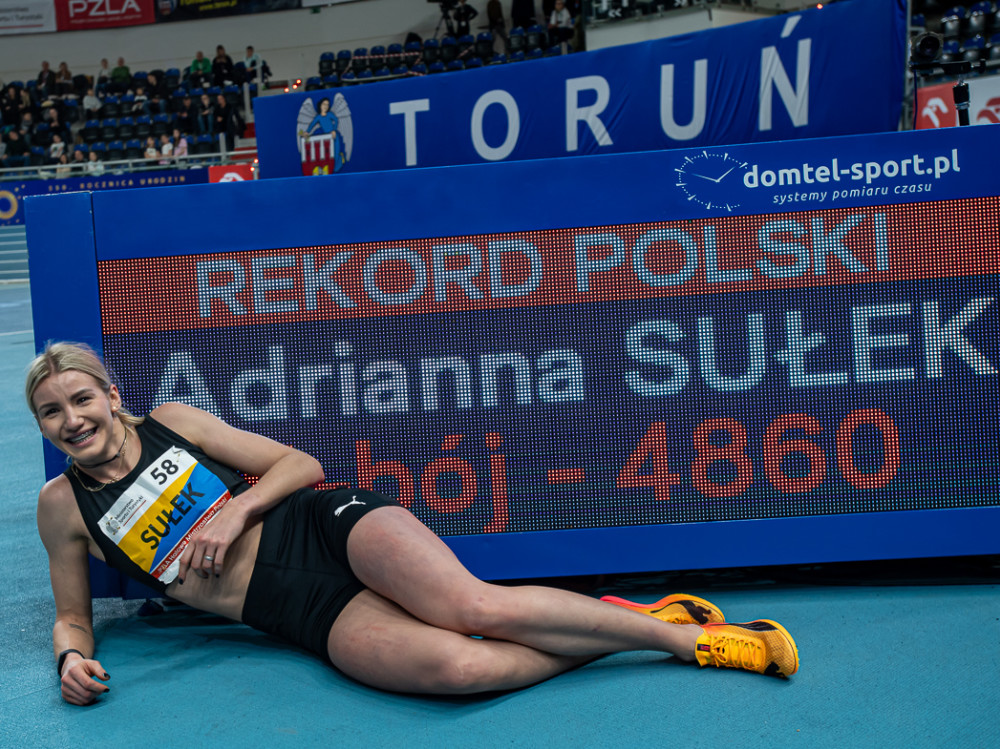 Toruń: wynikiem 4860 punktów Adrianna Sułek poprawia halowy rekord Polski