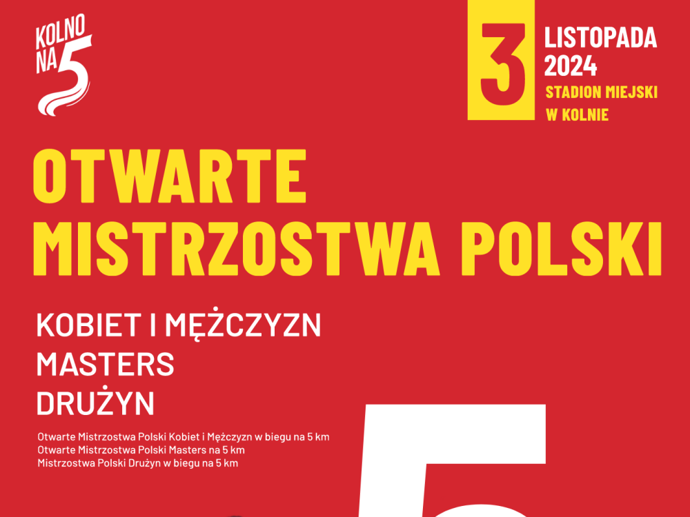 Kolno organizatorem otwartych mistrzostw Polski w biegu na 5 kilometrów