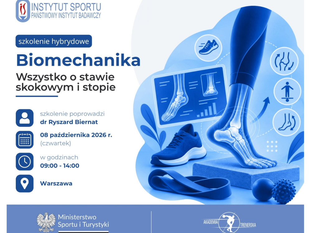 Szkolenie online pn. „Biomechanika: wszystko o stawie skokowym i stopie”
